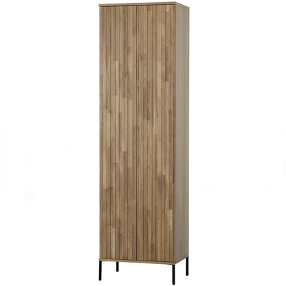 Woood New Gravure Hoge Kast Eiken Blanke Lak [Fsc] - KwaliteitWonen.nl