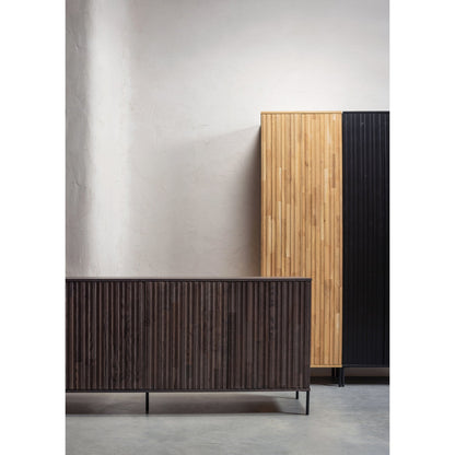 Woood New Gravure Hoge Kast Eiken Blanke Lak [Fsc] - KwaliteitWonen.nl