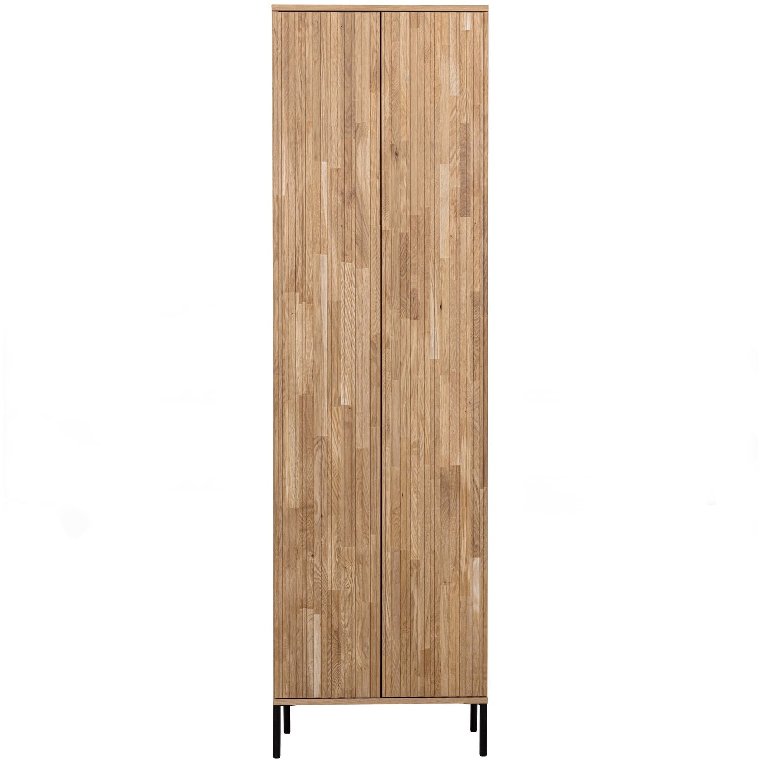 Woood New Gravure Hoge Kast Eiken Blanke Lak [Fsc] - KwaliteitWonen.nl