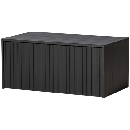 Woood New Gravure Kistbank Grenen Zwart [Fsc] - KwaliteitWonen.nl
