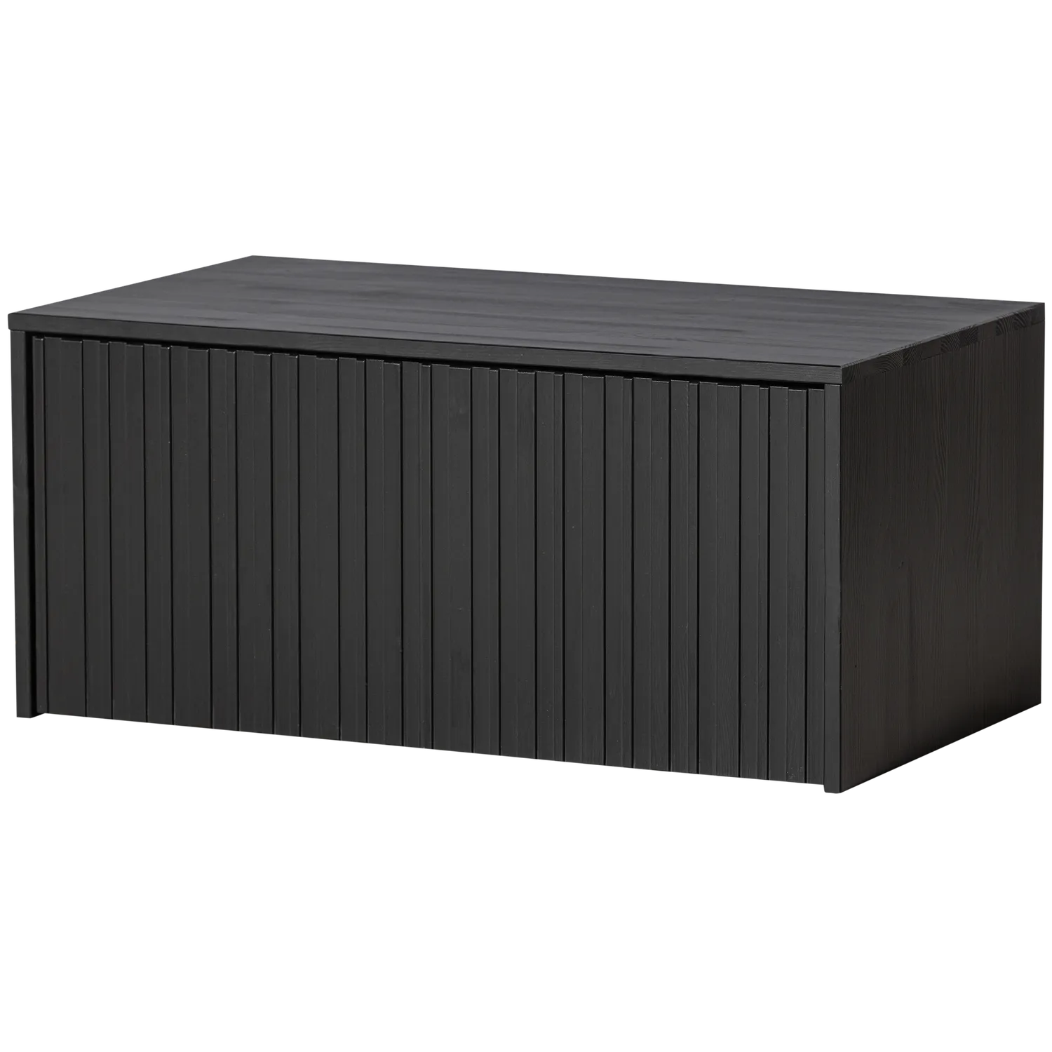 Woood New Gravure Kistbank Grenen Zwart [Fsc] - KwaliteitWonen.nl