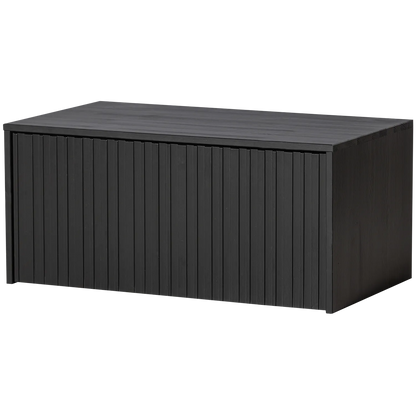 Woood New Gravure Kistbank Grenen Zwart [Fsc] - KwaliteitWonen.nl
