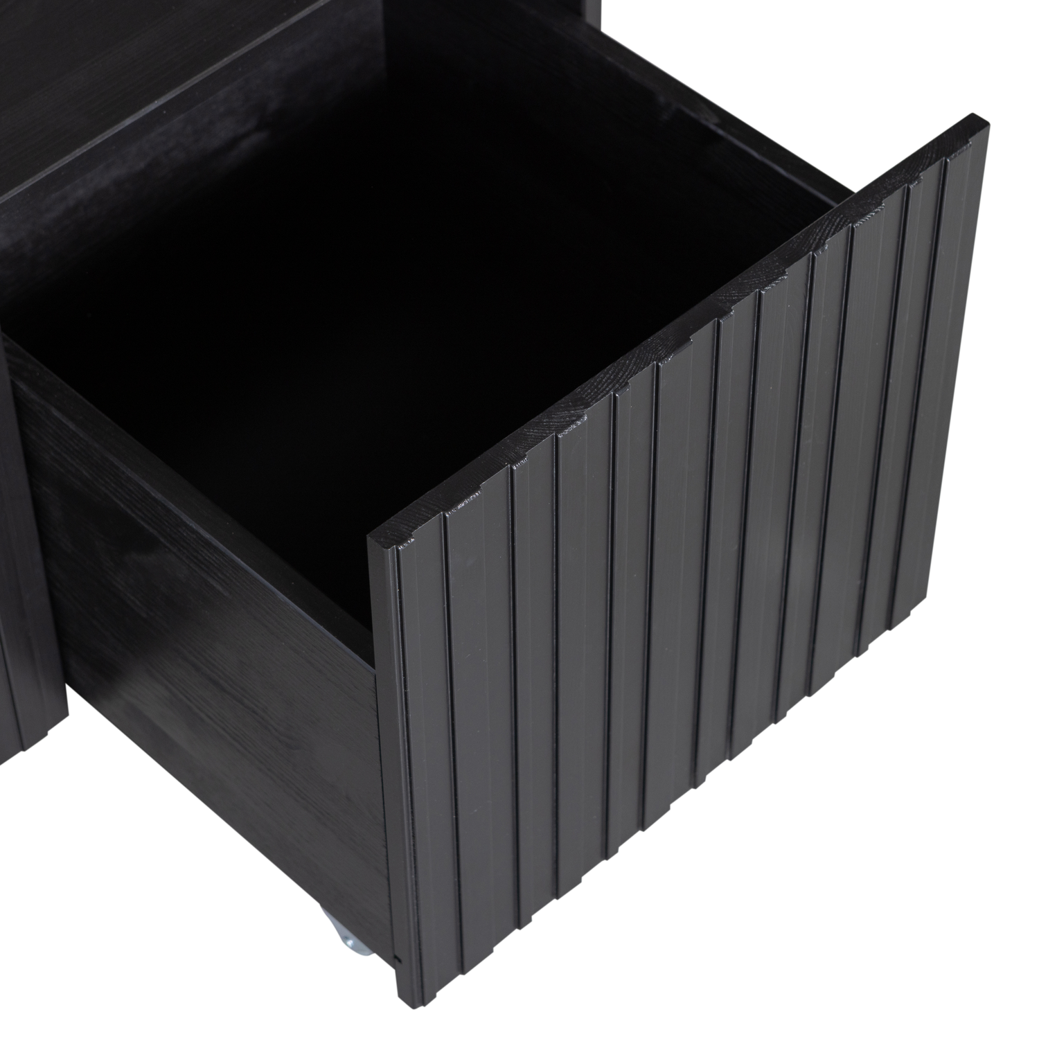 Woood New Gravure Kistbank Grenen Zwart [Fsc] - KwaliteitWonen.nl