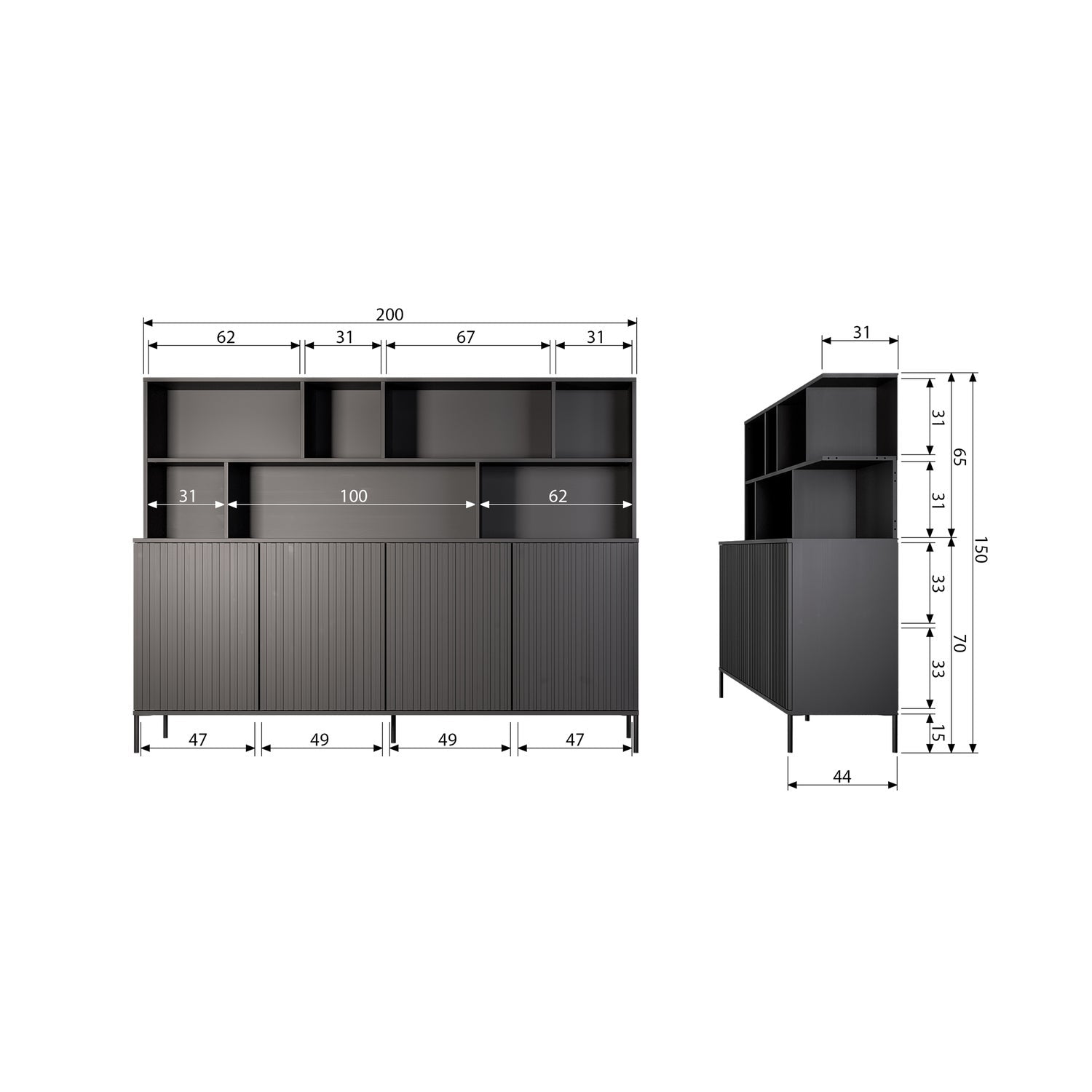 Woood New Gravure Opzetkast Eiken Blanke Lak [Fsc] - KwaliteitWonen.nl