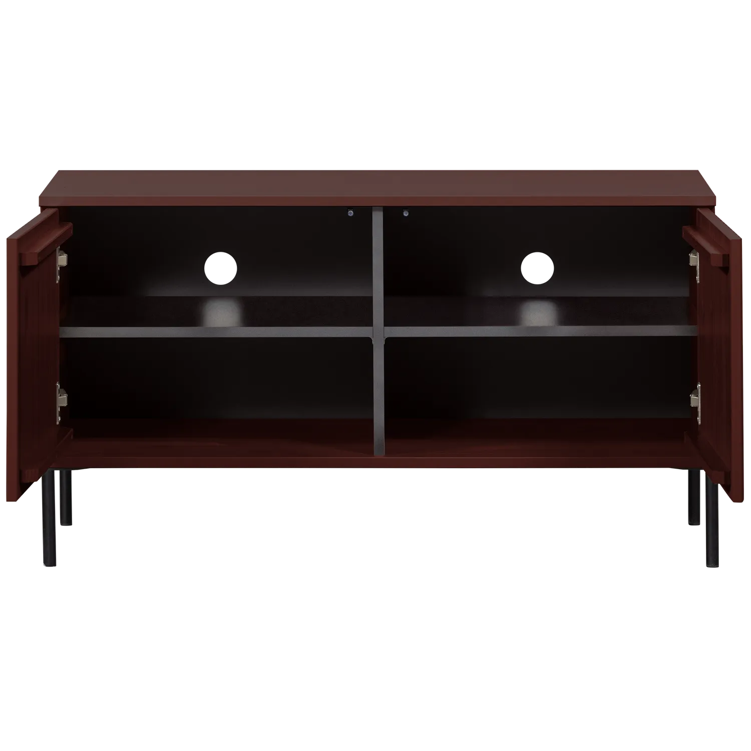 Woood New Gravure Tv Meubel 100 Cm Grenen Bordeauxrood [Fsc] - KwaliteitWonen.nl