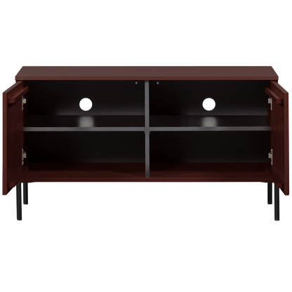 Woood New Gravure Tv Meubel 100 Cm Grenen Bordeauxrood [Fsc] - KwaliteitWonen.nl