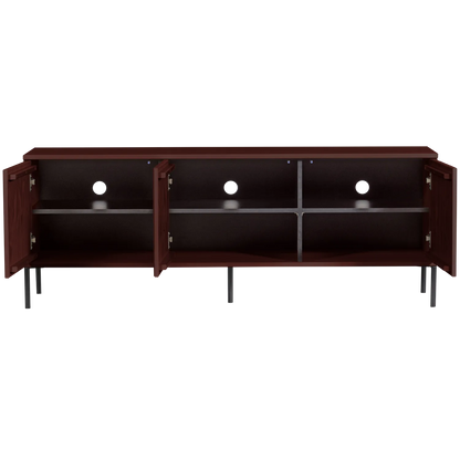 Woood New Gravure Tv Meubel 150 Cm Grenen Bordeauxrood [Fsc] - KwaliteitWonen.nl
