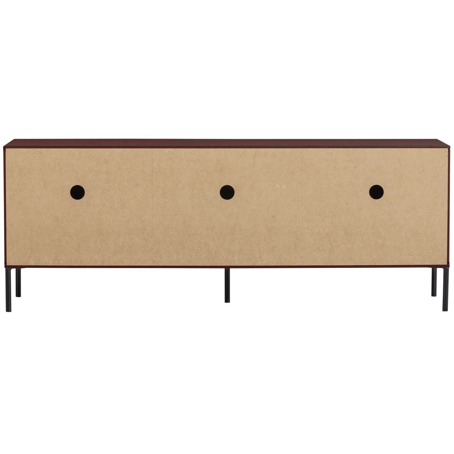 Woood New Gravure Tv Meubel 150 Cm Grenen Bordeauxrood [Fsc] - KwaliteitWonen.nl