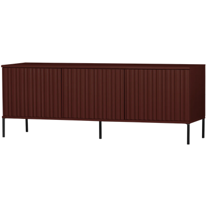 Woood New Gravure Tv Meubel 150 Cm Grenen Bordeauxrood [Fsc] - KwaliteitWonen.nl