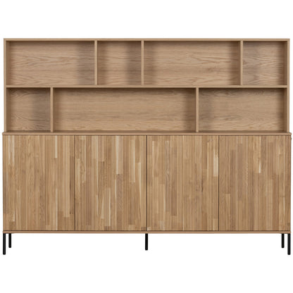 Woood New Gravure Wandkast Eiken Blanke Lak [Fsc] - KwaliteitWonen.nl
