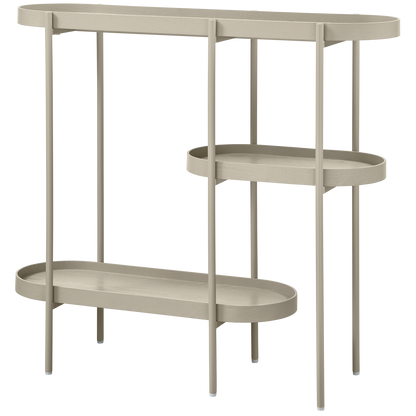 Woood Noan Sidetable Hout Metaal Antiek Beige - KwaliteitWonen.nl