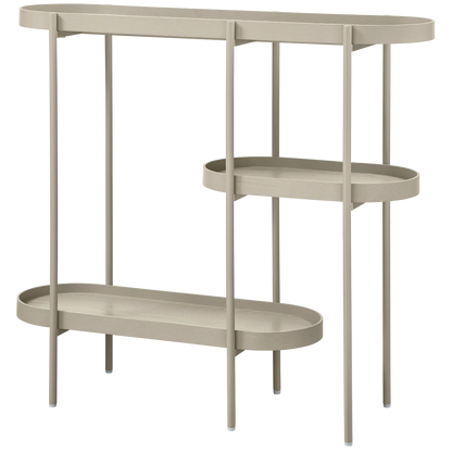 Woood Noan Sidetable Hout Metaal Antiek Beige - KwaliteitWonen.nl