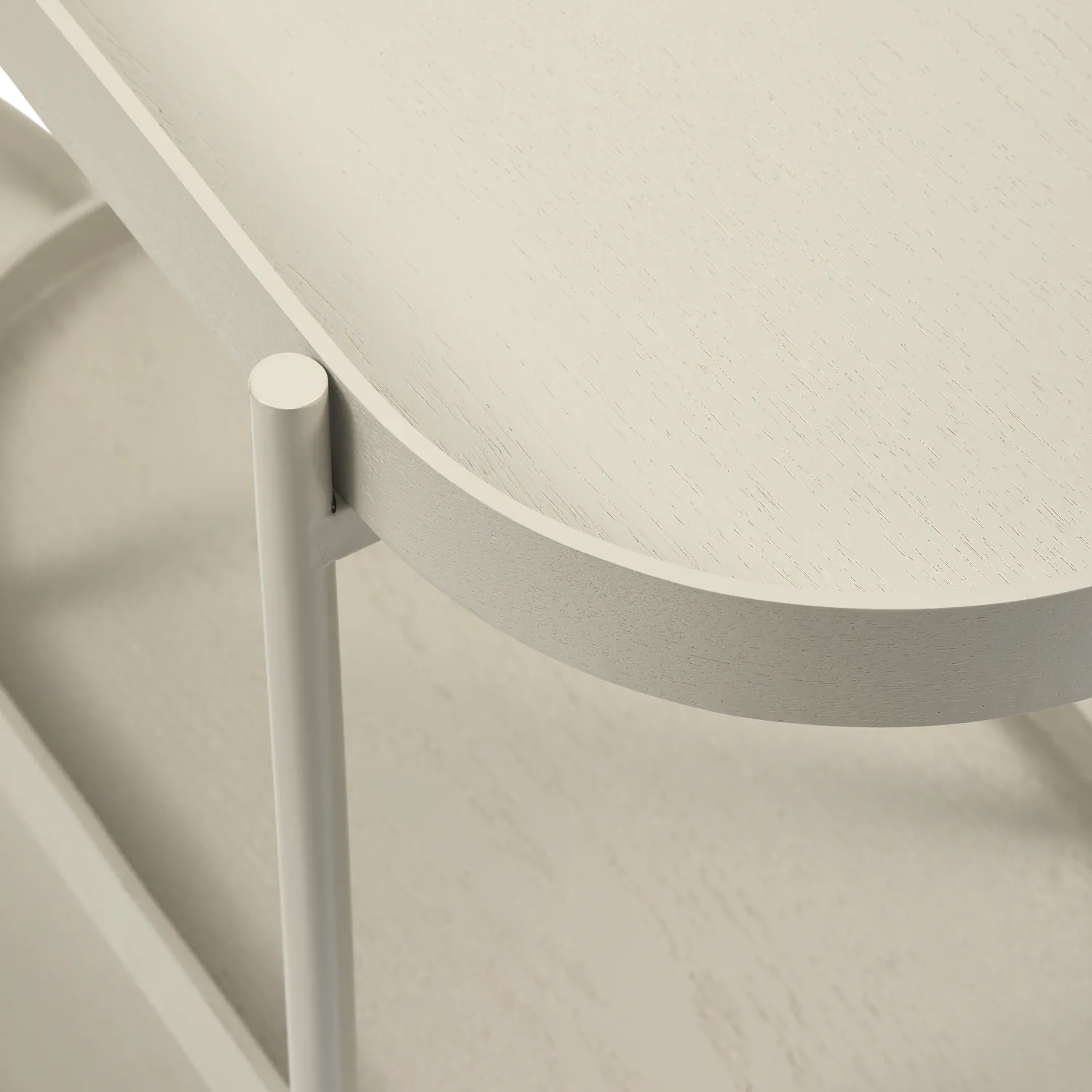 Woood Noan Sidetable Hout Metaal Antiek Beige - KwaliteitWonen.nl