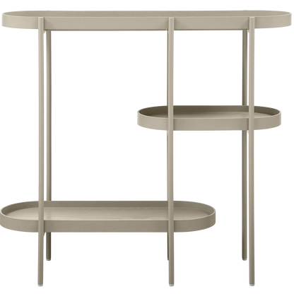 Woood Noan Sidetable Hout Metaal Antiek Beige - KwaliteitWonen.nl