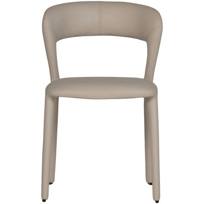 Woood Noble Eetkamerstoel Leerlook Beige - KwaliteitWonen.nl
