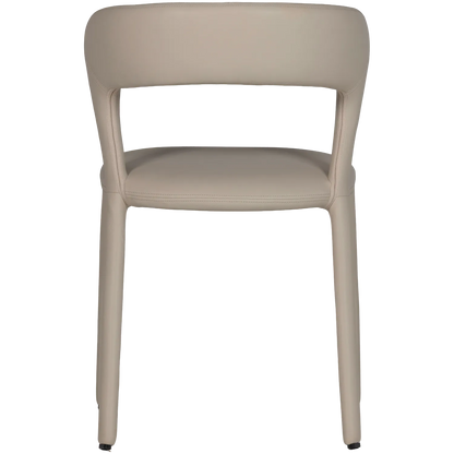 Woood Noble Eetkamerstoel Leerlook Beige - KwaliteitWonen.nl