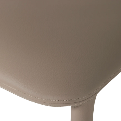 Woood Noble Eetkamerstoel Leerlook Beige - KwaliteitWonen.nl