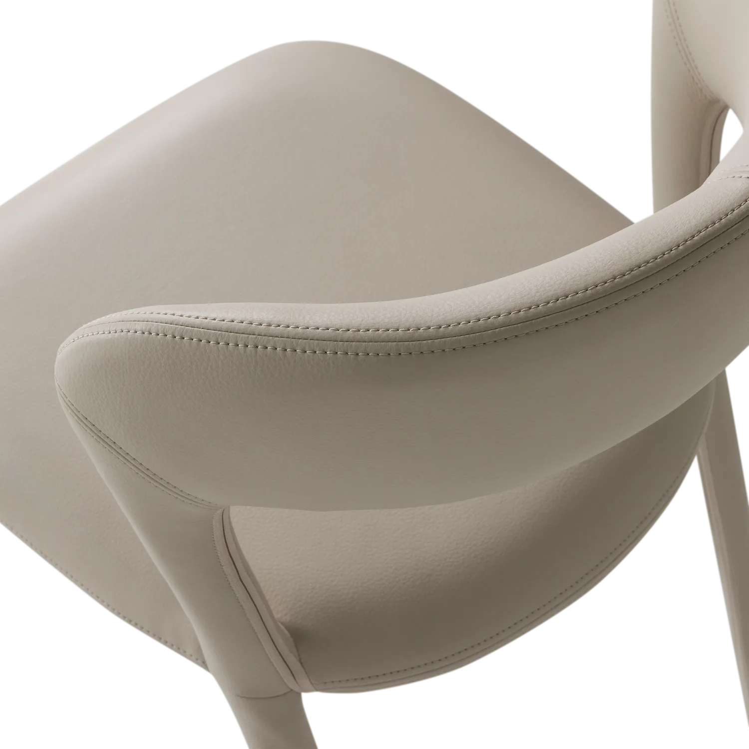 Woood Noble Eetkamerstoel Leerlook Beige - KwaliteitWonen.nl