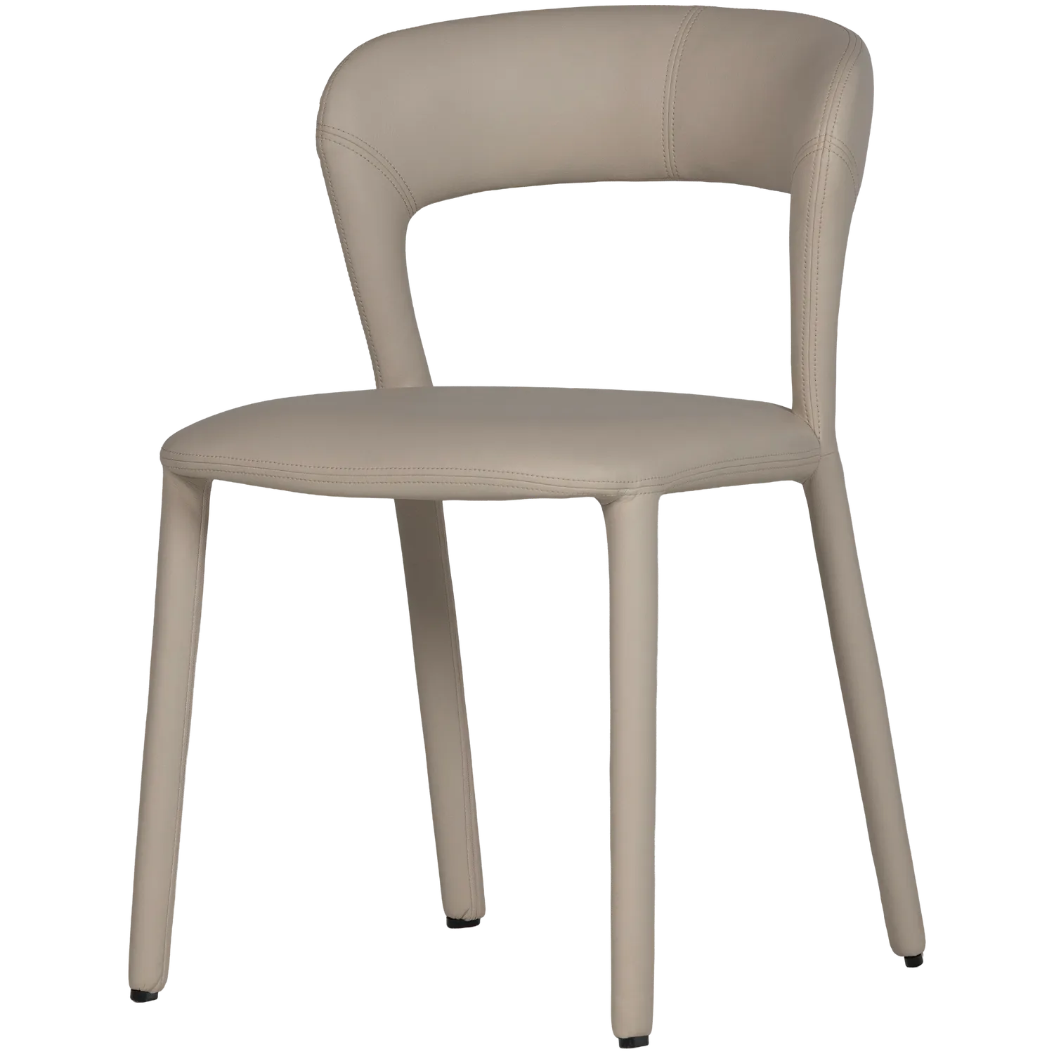 Woood Noble Eetkamerstoel Leerlook Beige - KwaliteitWonen.nl
