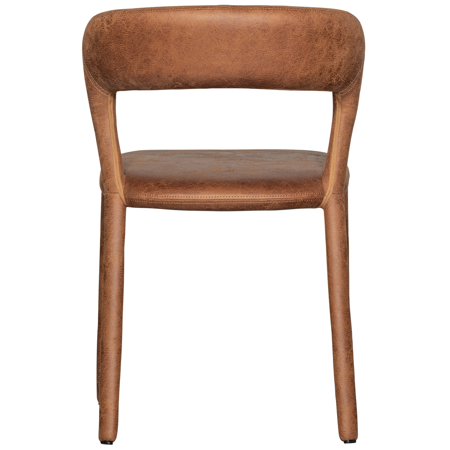 Woood Noble Eetkamerstoel Leerlook Cognac-Kwaliteitwonen.nl