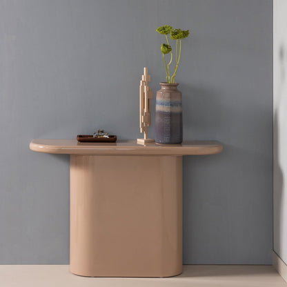 Woood Nocta Sidetable Hout Hoogglans Lichtroze [Fsc] - KwaliteitWonen.nl