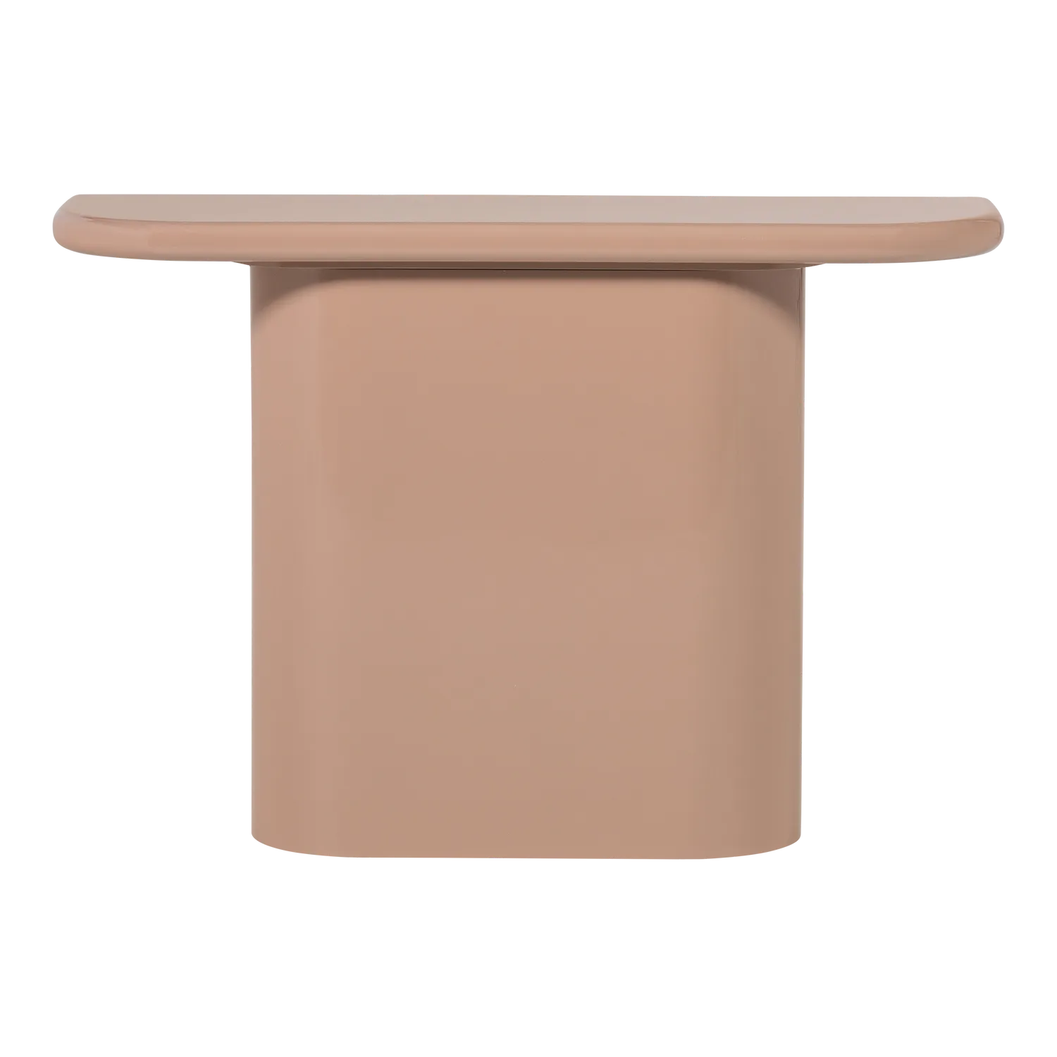 Woood Nocta Sidetable Hout Hoogglans Lichtroze [Fsc] - KwaliteitWonen.nl