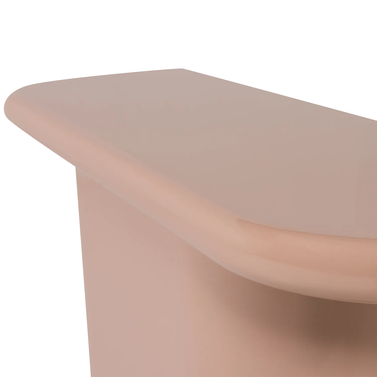 Woood Nocta Sidetable Hout Hoogglans Lichtroze [Fsc] - KwaliteitWonen.nl