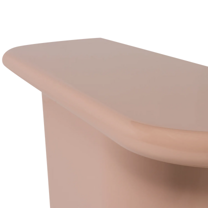 Woood Nocta Sidetable Hout Hoogglans Lichtroze [Fsc] - KwaliteitWonen.nl