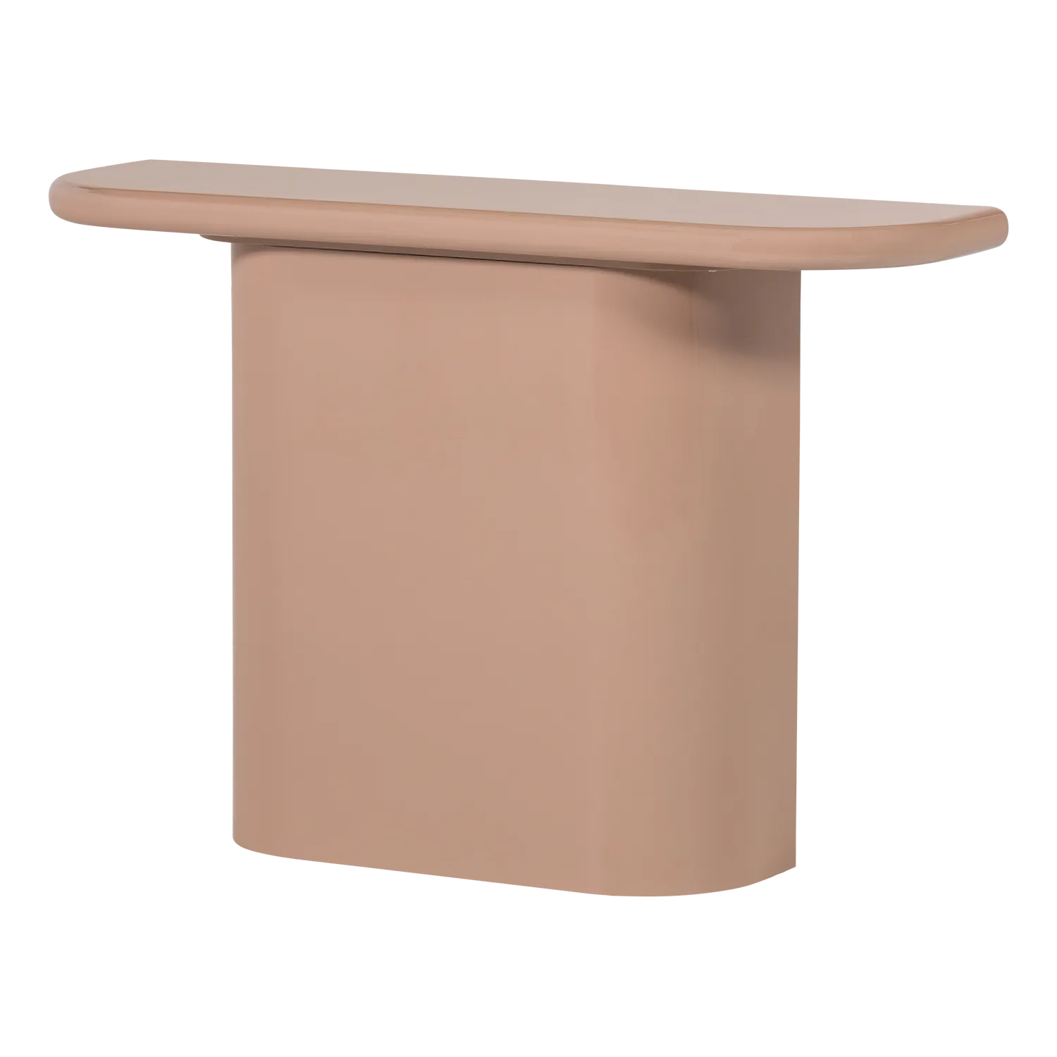 Woood Nocta Sidetable Hout Hoogglans Lichtroze [Fsc] - KwaliteitWonen.nl