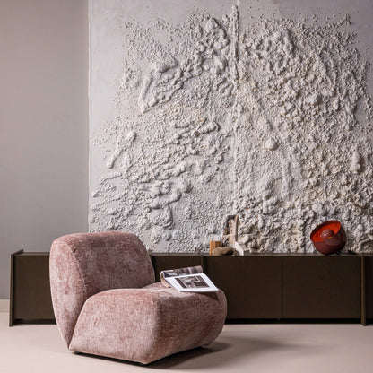 Woood Nomu Fauteuil Craquele Velvet Lichtroze [Fsc] - KwaliteitWonen.nl