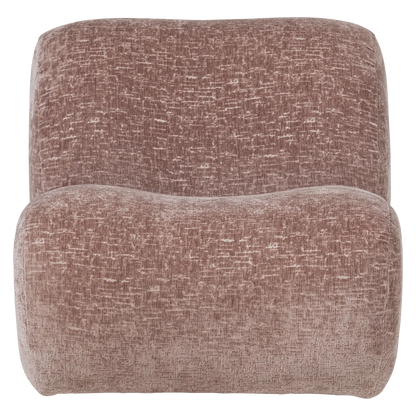 Woood Nomu Fauteuil Craquele Velvet Lichtroze [Fsc] - KwaliteitWonen.nl