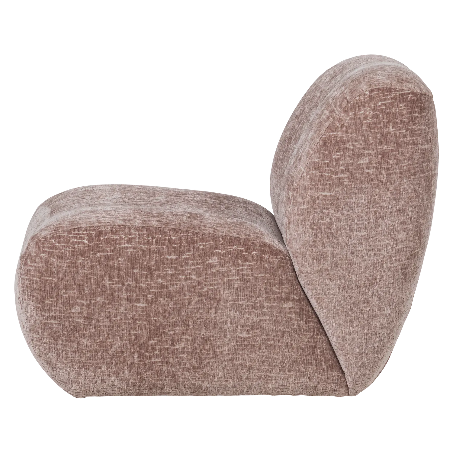 Woood Nomu Fauteuil Craquele Velvet Lichtroze [Fsc] - KwaliteitWonen.nl