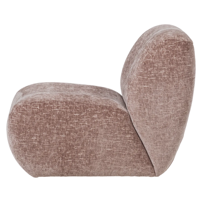 Woood Nomu Fauteuil Craquele Velvet Lichtroze [Fsc] - KwaliteitWonen.nl