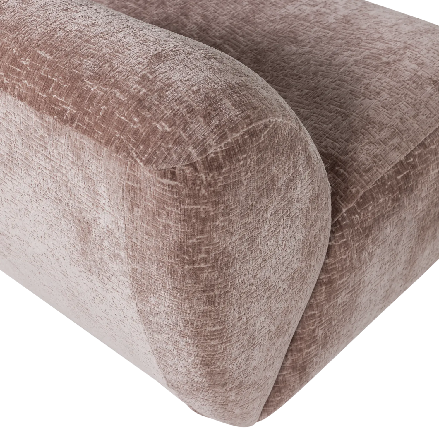 Woood Nomu Fauteuil Craquele Velvet Lichtroze [Fsc] - KwaliteitWonen.nl