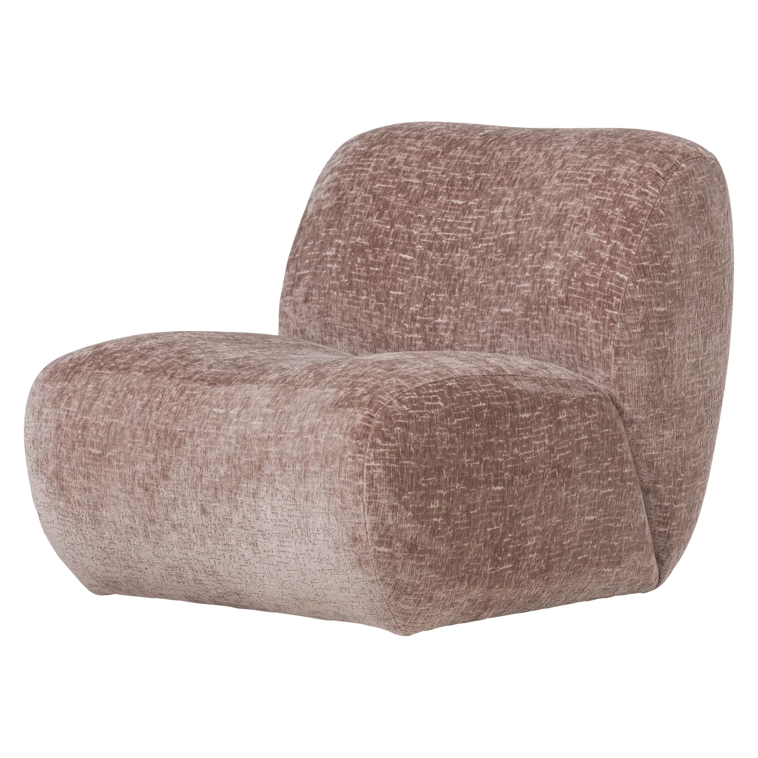 Woood Nomu Fauteuil Craquele Velvet Lichtroze [Fsc] - KwaliteitWonen.nl