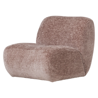 Woood Nomu Fauteuil Craquele Velvet Lichtroze [Fsc] - KwaliteitWonen.nl