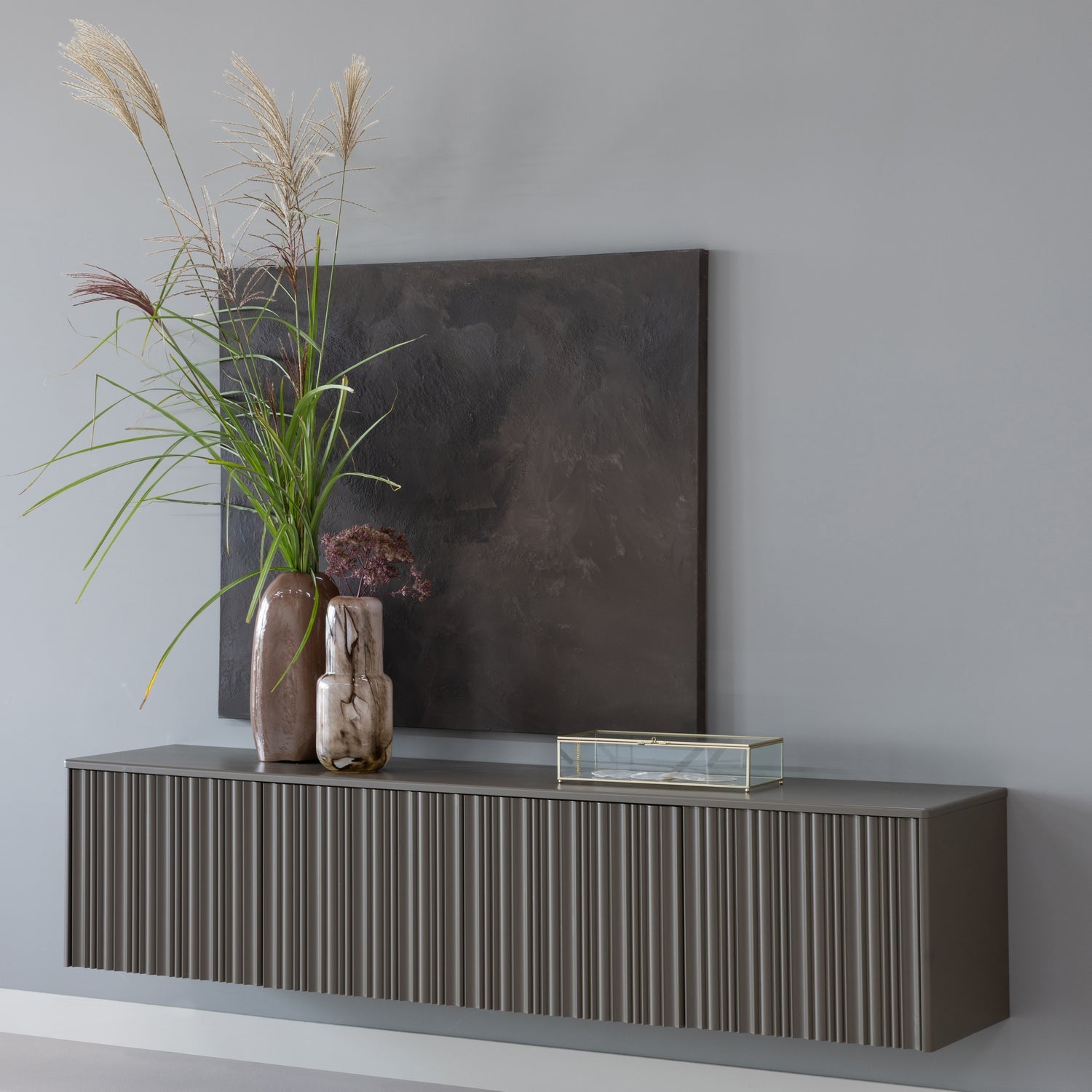 Woood Nova Tv Meubel 200 Cm Grenen Truffel Bruin [Fsc] - KwaliteitWonen.nl