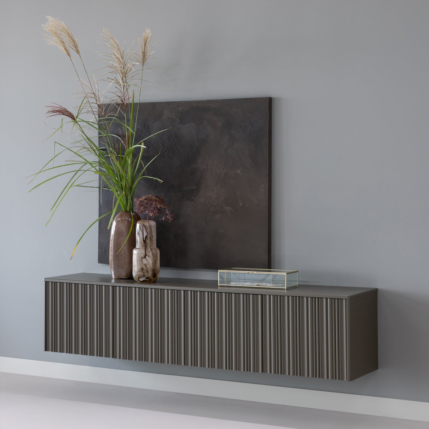 Woood Nova Tv Meubel 200 Cm Grenen Truffel Bruin [Fsc] - KwaliteitWonen.nl