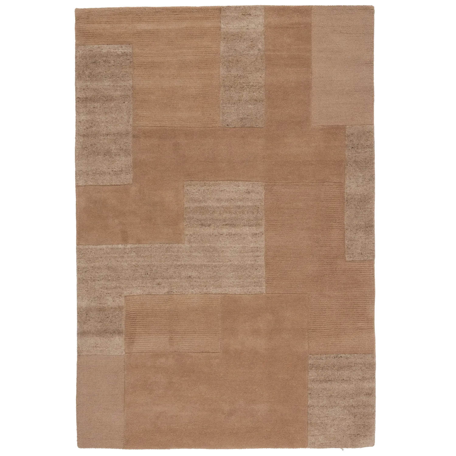 Woood Noven Handgeweven Vloerkleed Wol/Katoen Zand 170x240cm - KwaliteitWonen.nl