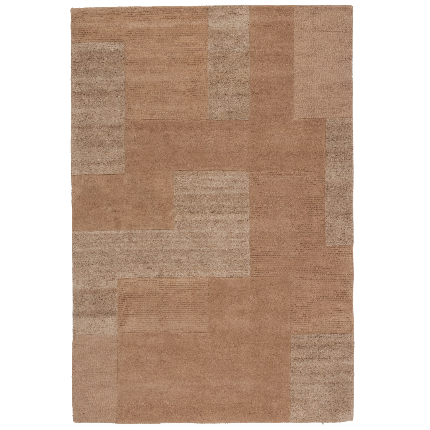 Woood Noven Handgeweven Vloerkleed Wol/Katoen Zand 170x240cm-Kwaliteitwonen.nl