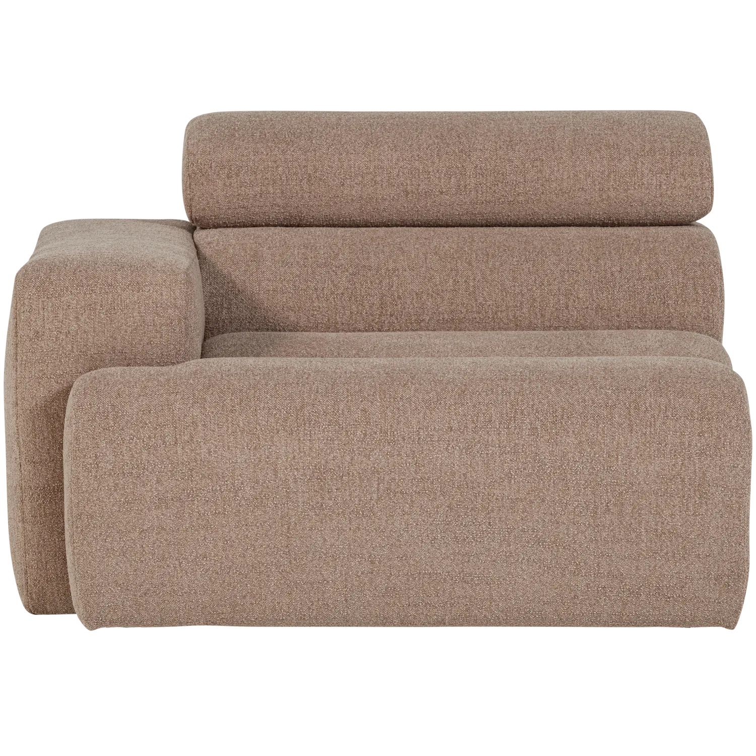 Woood Novi 1 Zits Element Arm Links Boucle Taupe - KwaliteitWonen.nl