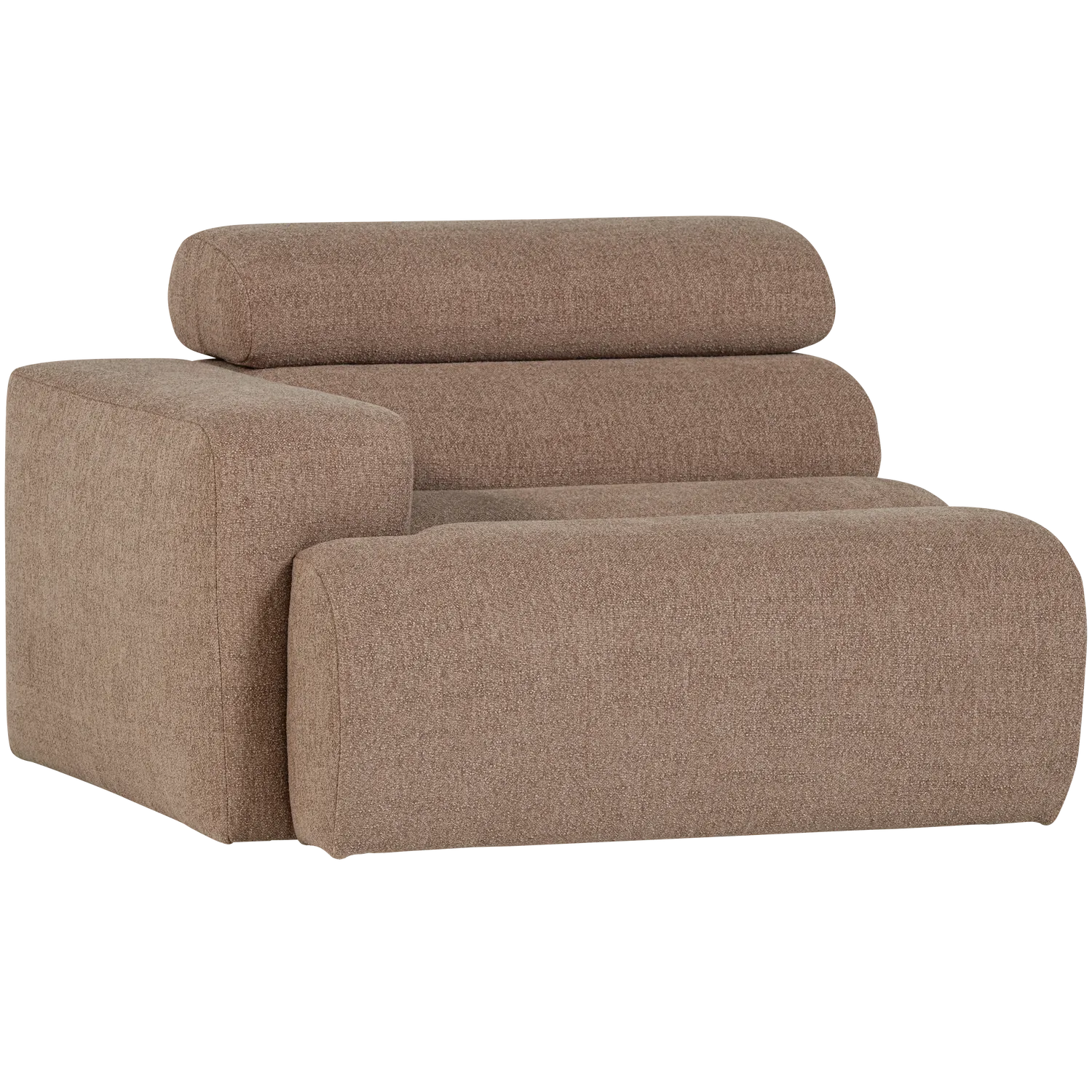 Woood Novi 1 Zits Element Arm Links Boucle Taupe - KwaliteitWonen.nl