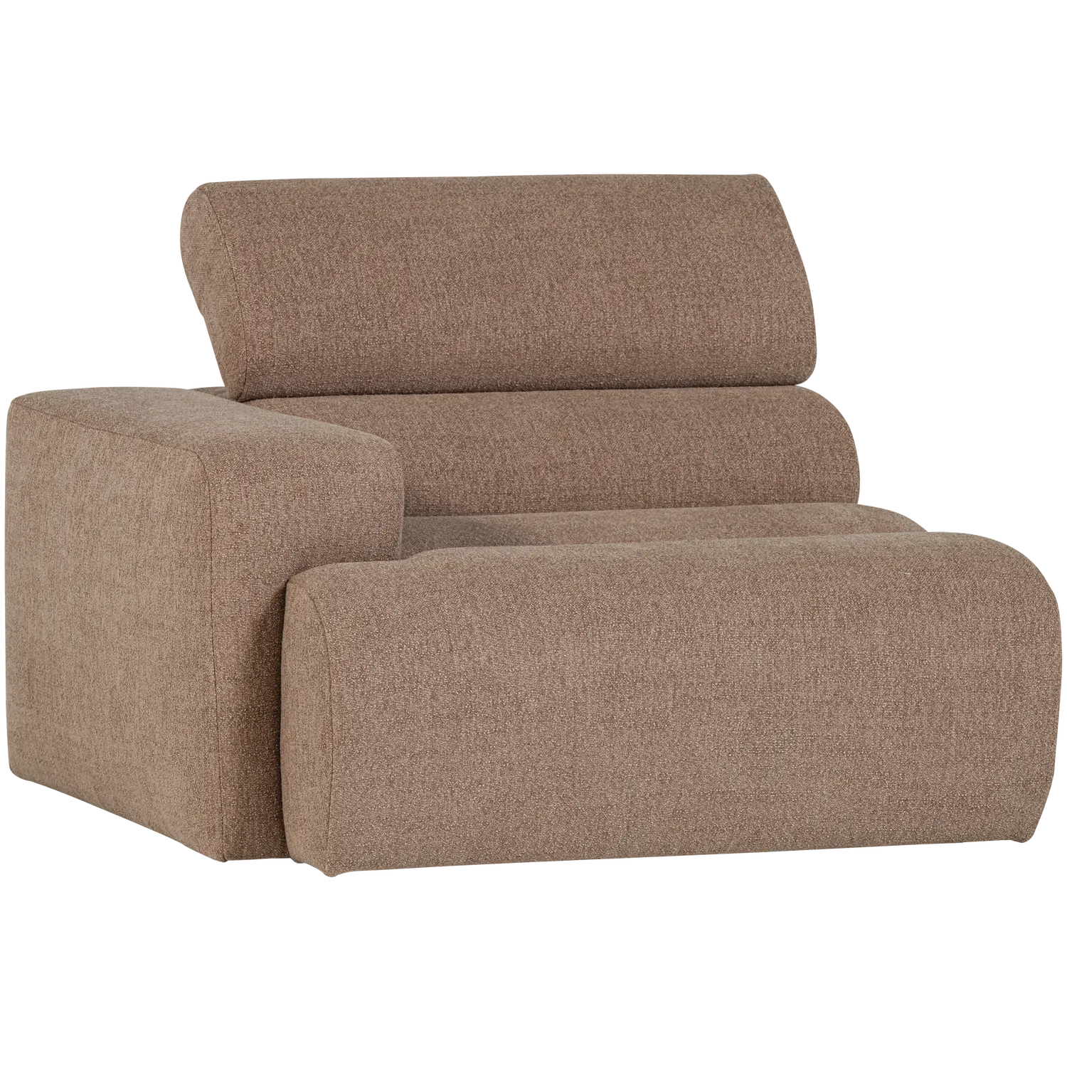 Woood Novi 1 Zits Element Arm Links Boucle Taupe - KwaliteitWonen.nl