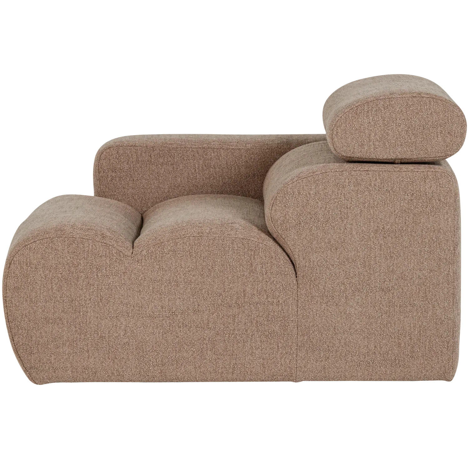 Woood Novi 1 Zits Element Arm Links Boucle Taupe - KwaliteitWonen.nl