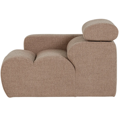 Woood Novi 1 Zits Element Arm Links Boucle Taupe - KwaliteitWonen.nl