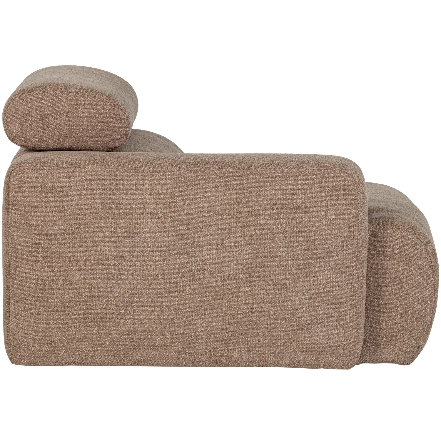 Woood Novi 1 Zits Element Arm Links Boucle Taupe - KwaliteitWonen.nl