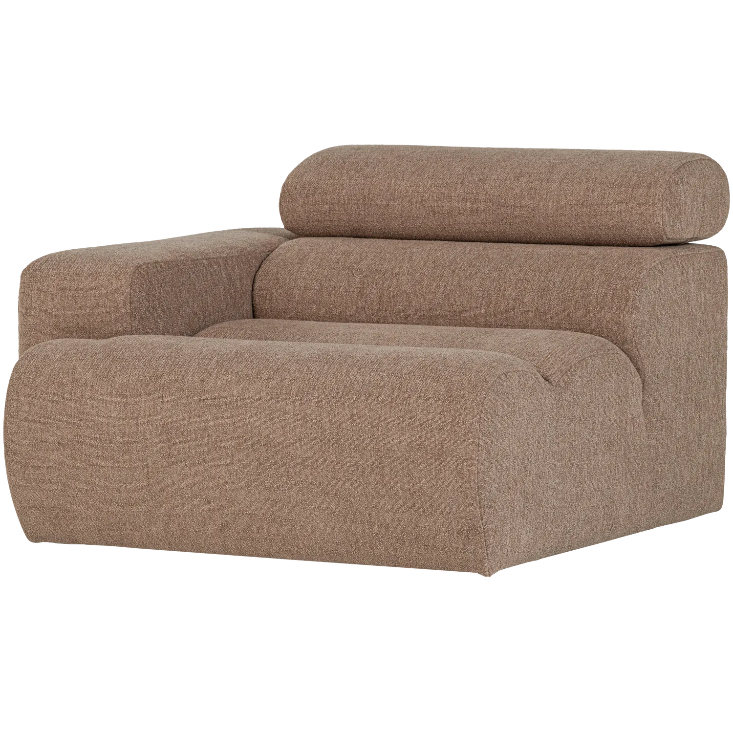 Woood Novi 1 Zits Element Arm Links Boucle Taupe - KwaliteitWonen.nl