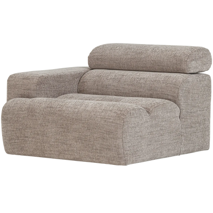 Woood Novi 1 Zits Element Arm Links Naturel Melange - KwaliteitWonen.nl