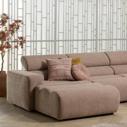 Woood Novi 1 Zits Element Arm Rechts Boucle Taupe - KwaliteitWonen.nl