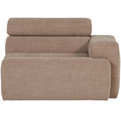 Woood Novi 1 Zits Element Arm Rechts Boucle Taupe - KwaliteitWonen.nl